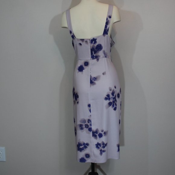 Babaton Aritzia '90s Slit Floral, satin midi tank dress  Size 10 - Picture 4 of 8